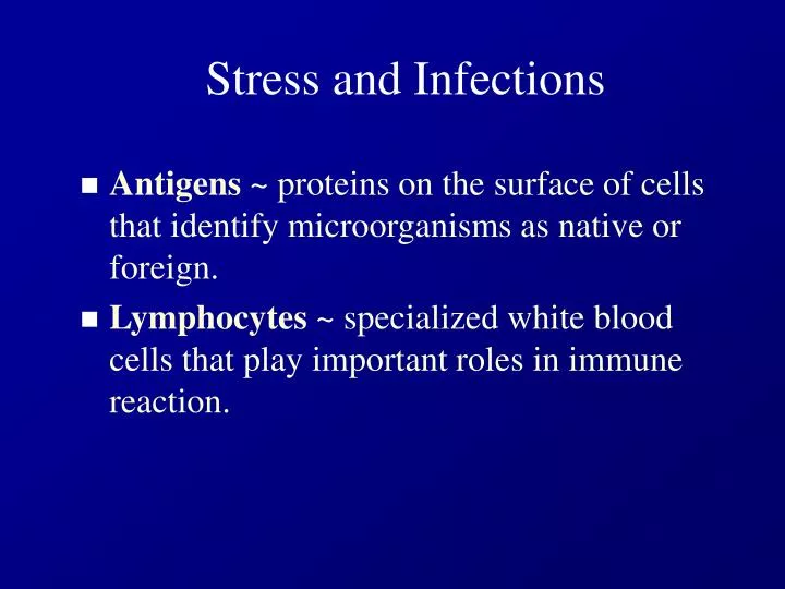 stress and infections