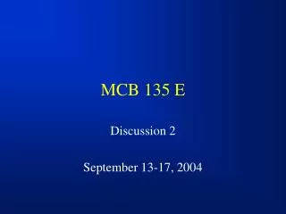 MCB 135 E