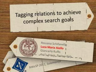 Tagging relations to achieve complex search goals