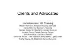 Clients and Advocates - slide 1