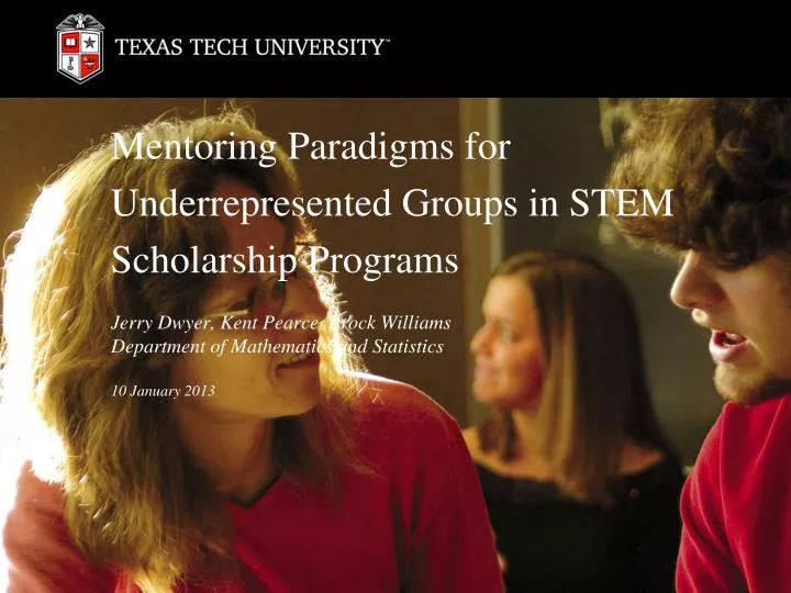 mentoring paradigms for underrepresented groups in stem scholarship programs