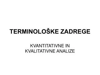 terminolo ke zadrege