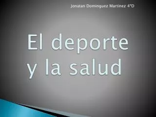 el deporte y la salud