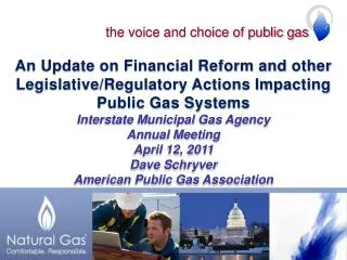 the voice and choice of public gas