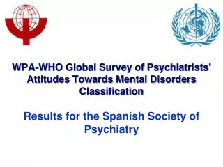 WPA-WHO Global Survey of Psychiatrists' Attitudes Towards Mental Disorders Classification