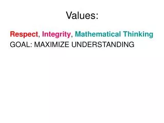 Values: