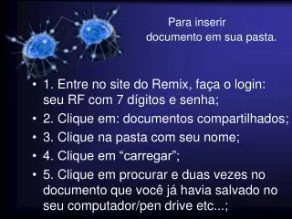 para inserir documento em sua pasta