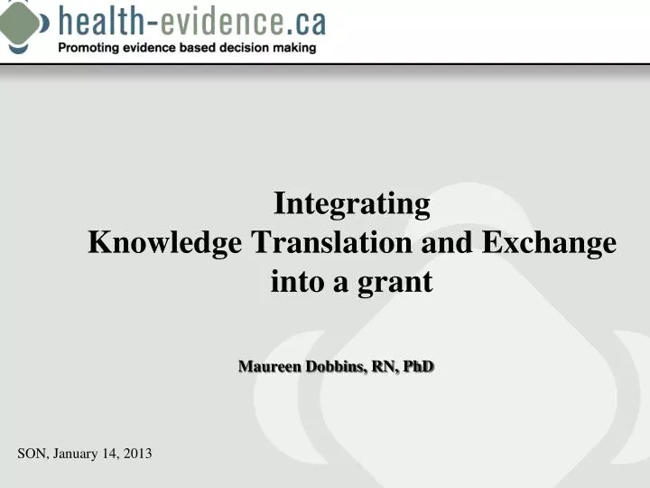 integrating knowledge translation and exchange into a grant