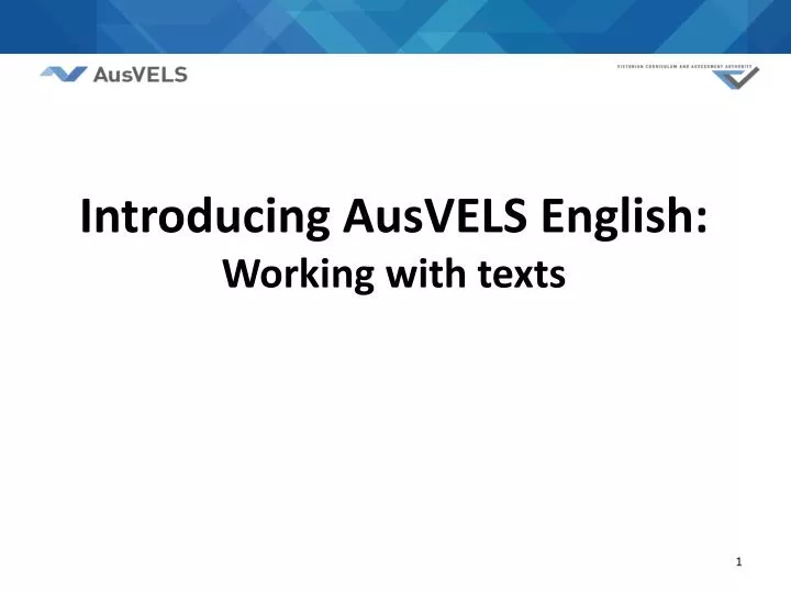 introducing ausvels english working with texts