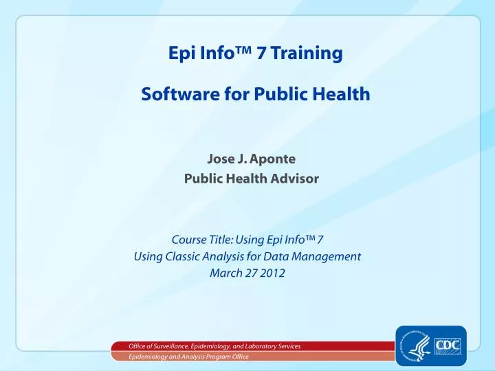 epi info 7 training software for public health