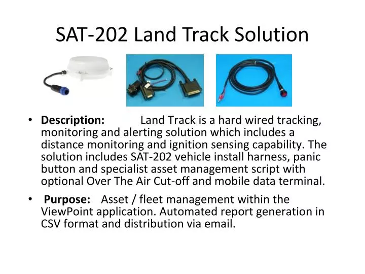 sat 202 land track solution
