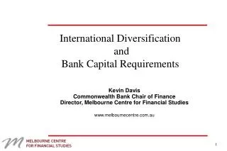 International Diversification and Bank Capital Requirements