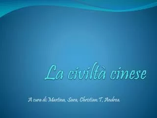 la civilt cinese