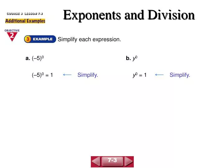 exponents and division