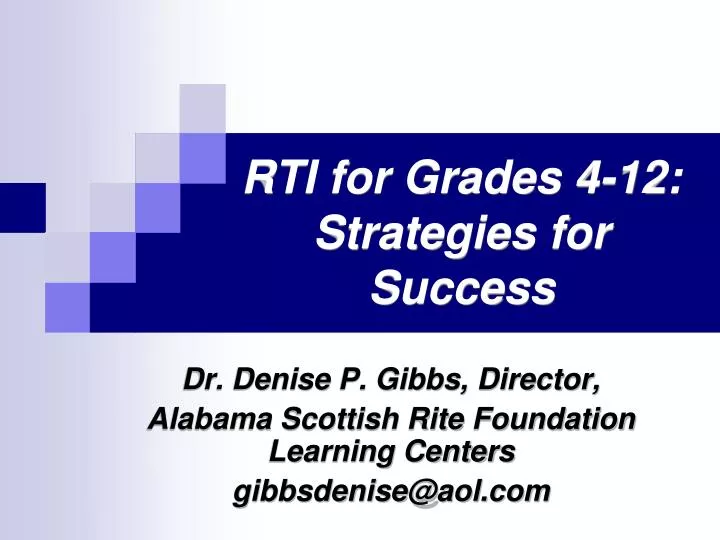 rti for grades 4 12 strategies for success