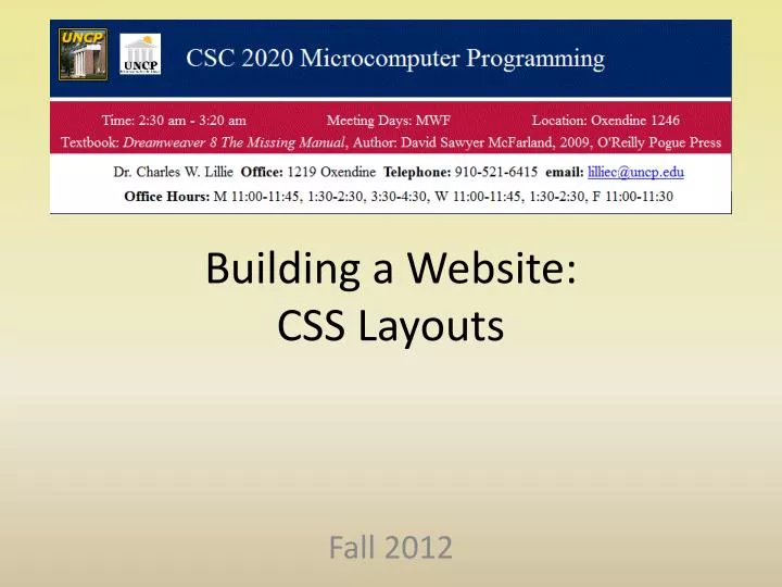 building a website css layouts