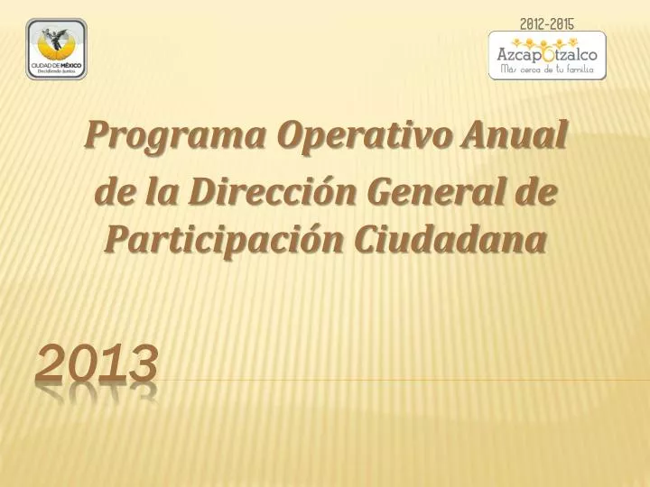 programa operativo anual de la direcci n general de participaci n ciudadana