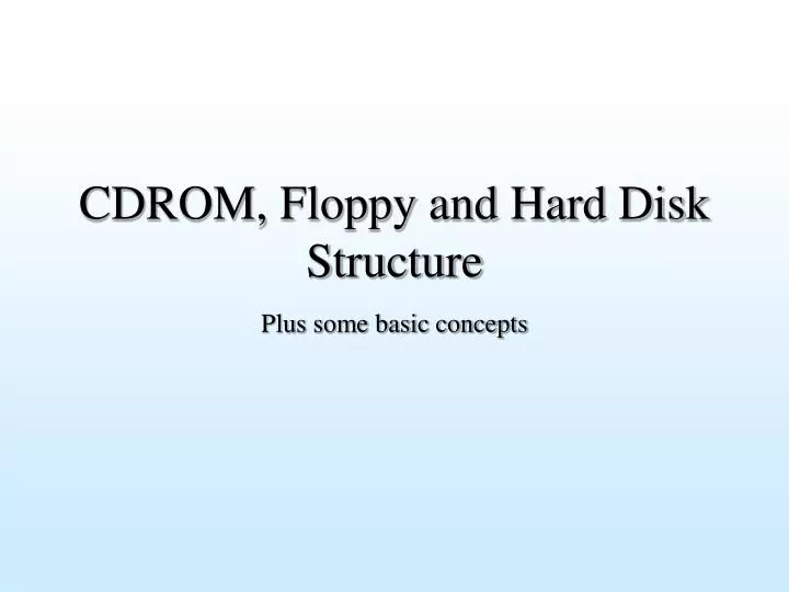 cdrom floppy and hard disk structure