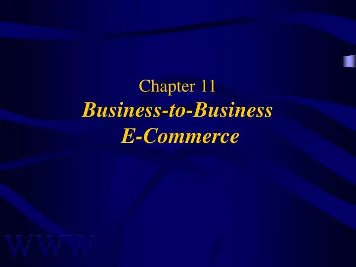 chapter 11 business to business e commerce