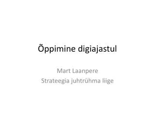 Õppimine digiajastul