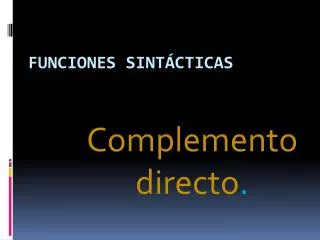 complemento directo