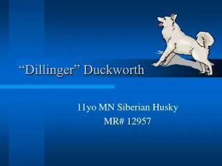 “Dillinger” Duckworth
