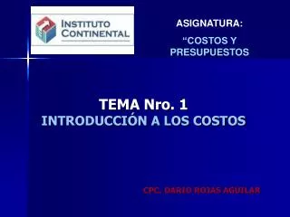 tema nro 1 introducci n a los costos