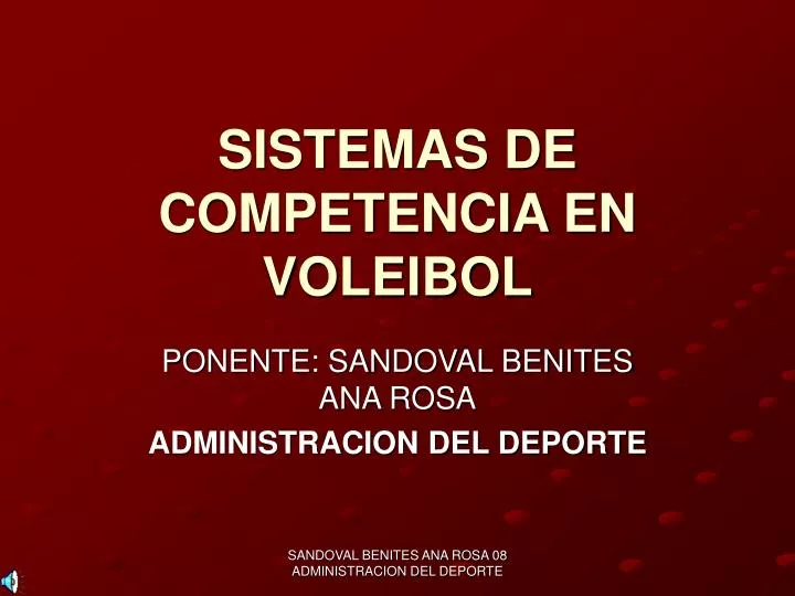 sistemas de competencia en voleibol