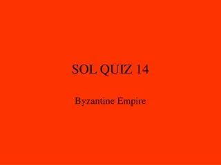 SOL QUIZ 14