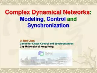 Complex Dynamical Networks : Modeling , Control and Synchronization