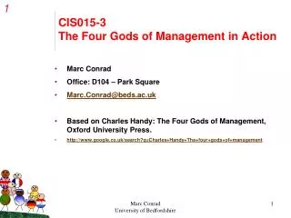CIS015-3 The Four Gods of Management in Action
