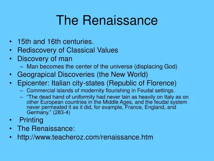 the renaissance