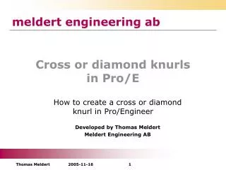 Cross or diamond knurls in Pro/E