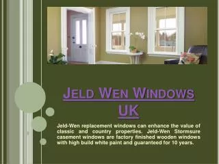 Jeld-Wen Windows