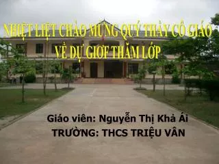 Giáo viên: Nguyễn Thị Khả Ái