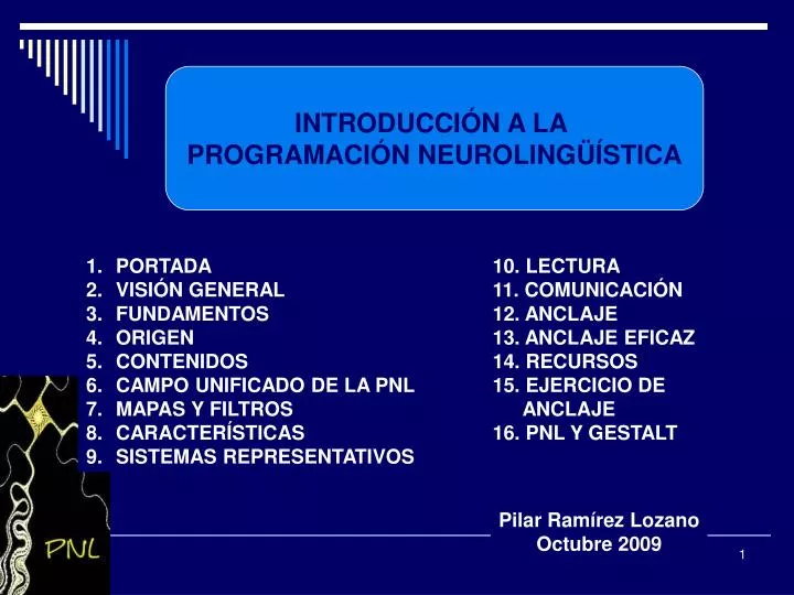 PPT - INTRODUCCIÓN A LA PROGRAMACIÓN NEUROLINGÜÍSTICA PowerPoint ...