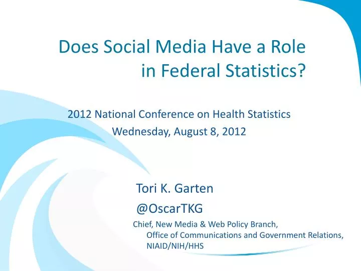 does social media have a role in federal statistics