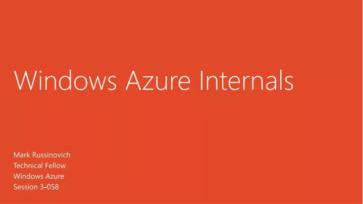 windows azure internals