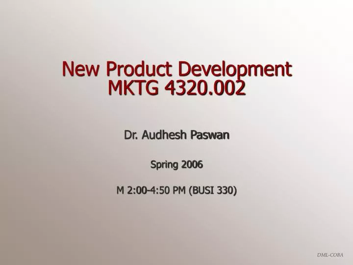 new product development mktg 4320 002
