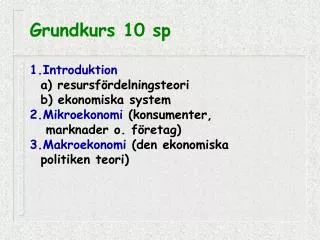 grundkurs 10 sp