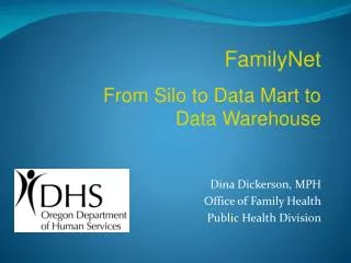 Dina Dickerson, MPH Office of Family Health Public Health Division