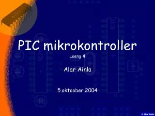 pic mikrokontroller loeng 4