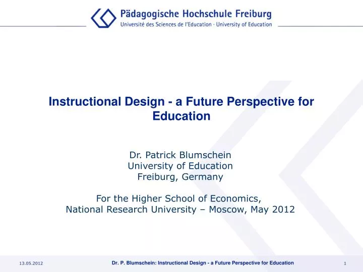 instructional design a future perspective for education