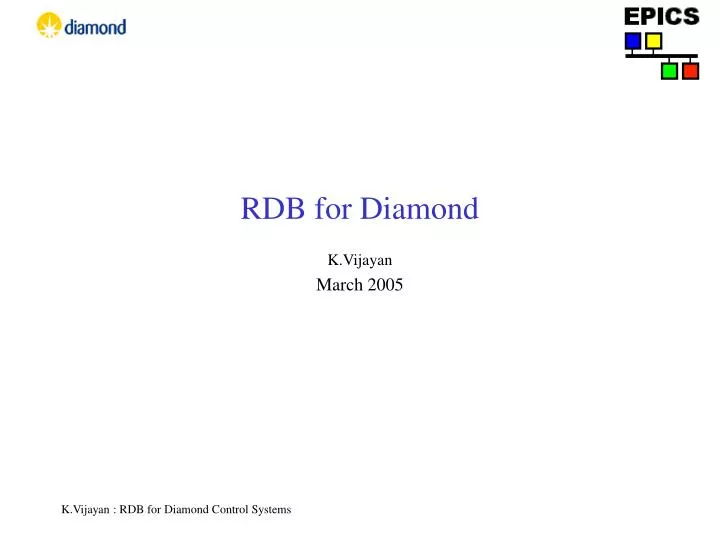 rdb for diamond