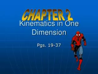 Kinematics in One Dimension