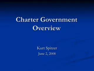 Charter Government Overview