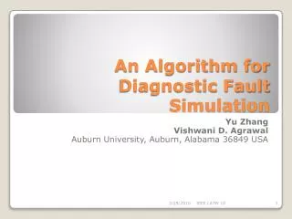 An Algorithm for Diagnostic Fault Simulation