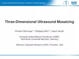 Three-Dimensional Ultrasound Mosaicing