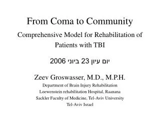 From Coma to Community