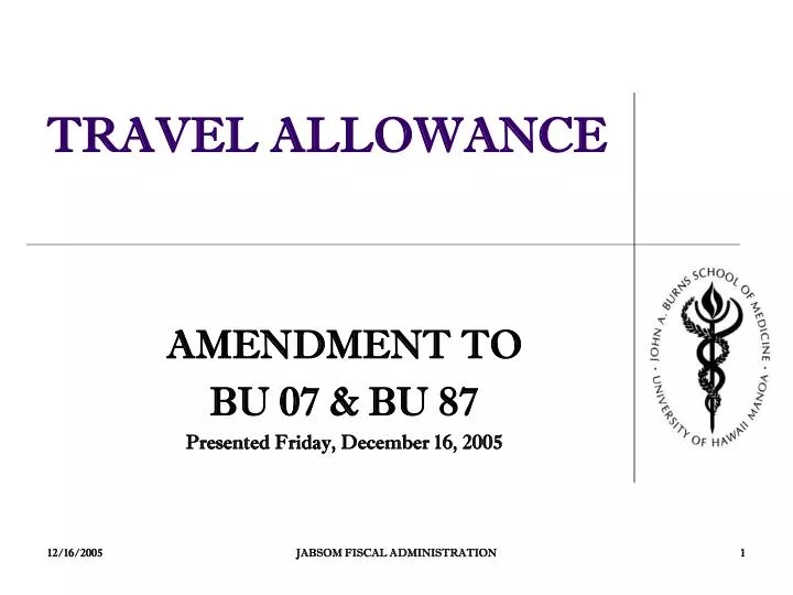 travel allowance